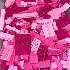 2lbs - Genuine LEGO Bulk Pink, Light Dark Blend Random Bricks Pieces Plate Lot